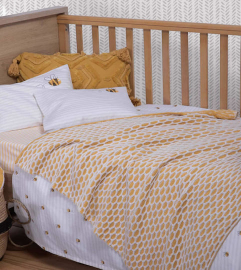 Βρεφικη Κουβερτα Bee Αγκαλιας 80χ110 Honey Nef Nef - 0.80x1.10.