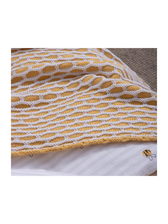 Βρεφικη Κουβερτα Bee Αγκαλιας 80χ110 Honey Nef Nef - 0.80x1.10.