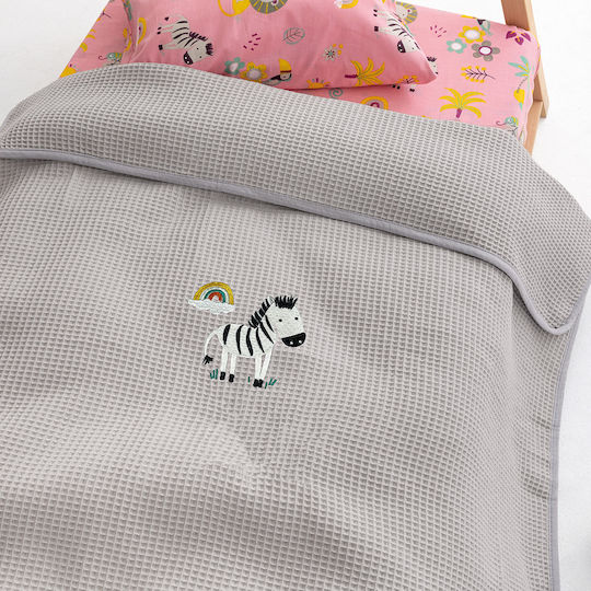 Palamaiki Decke Kinderbett Waffel Gray Candy/2 Grey 100x150cm