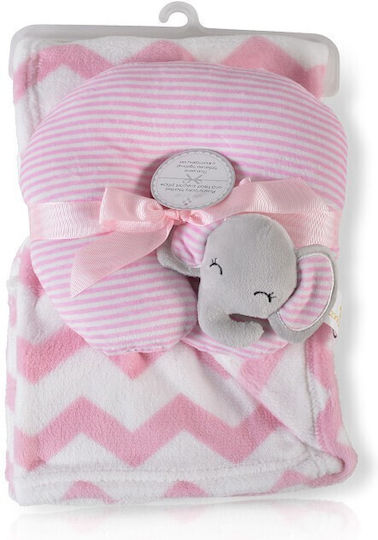 Cangaroo Decke Wickeltücher für Kinderzimmer Rosa 75x90cm 2Stück