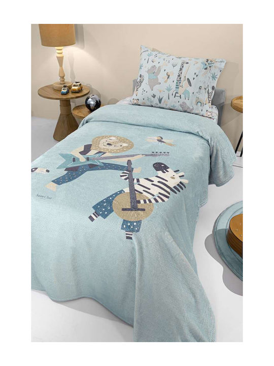 Saint Clair Κουβέρτα Κούνιας Ultrasoft Fleece Μπλε 110x140εκ.