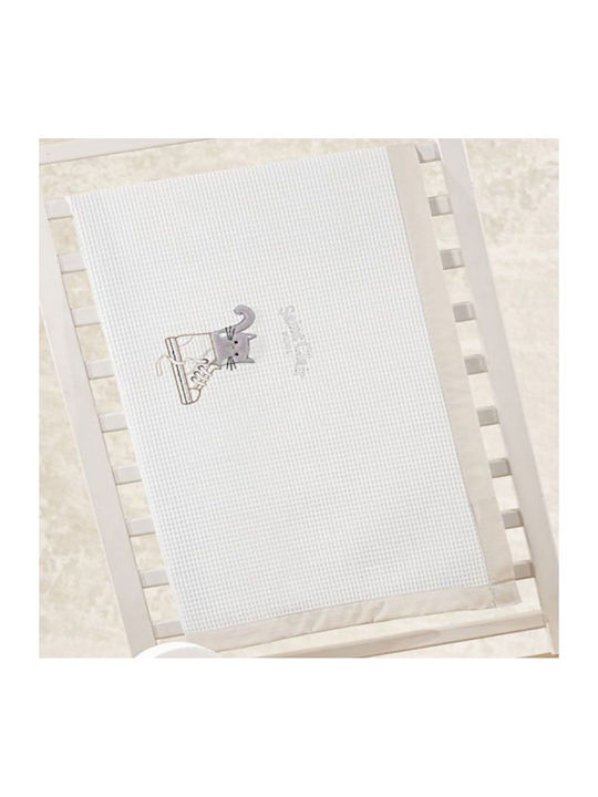 Saint Clair Κουβέρτα Κούνιας Max Πικέ Λευκή 110x150εκ.