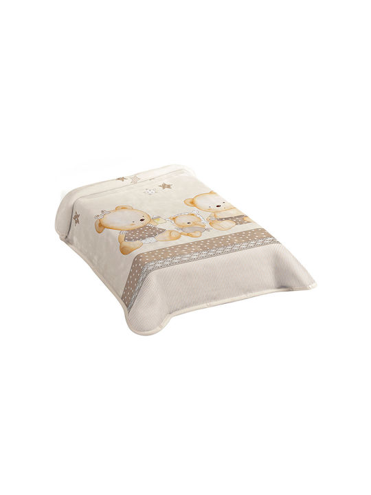 Belpla Blanket Spanish Nursery Swaddling Blankets Ster 663 Velvet Gray Gray 90x80cm