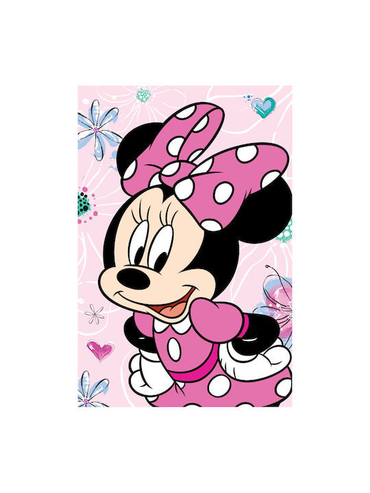 Borea Blanket Cot Minnie Fleece Pink 100x150cm