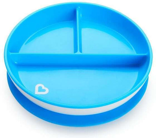 Munchkin Children's Stay Put Suction Food Plate Made of Plastic Light Purple