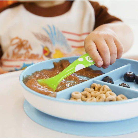 Munchkin Children's Stay Put Suction Food Plate Made of Plastic Light Purple