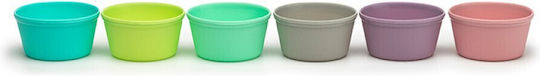 Melii Baby Food Bowl made of Silicone Multicolour 6pcs