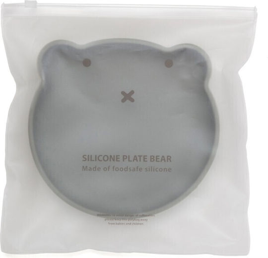 Petit Monkey Baby Food Plate Bear made of Silicone Green