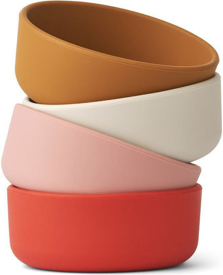 Liewood Παιδικό Μπωλ Φαγητού Iggy από Σιλικόνη Dusty Raspberry Multi 4τμχ
