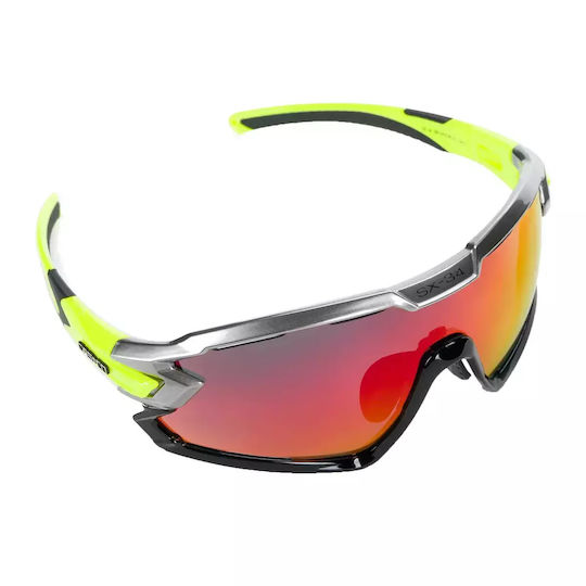 Casco Cycling Glasses with Black Frame & Mirror / Polarized / Photochromic Lenses