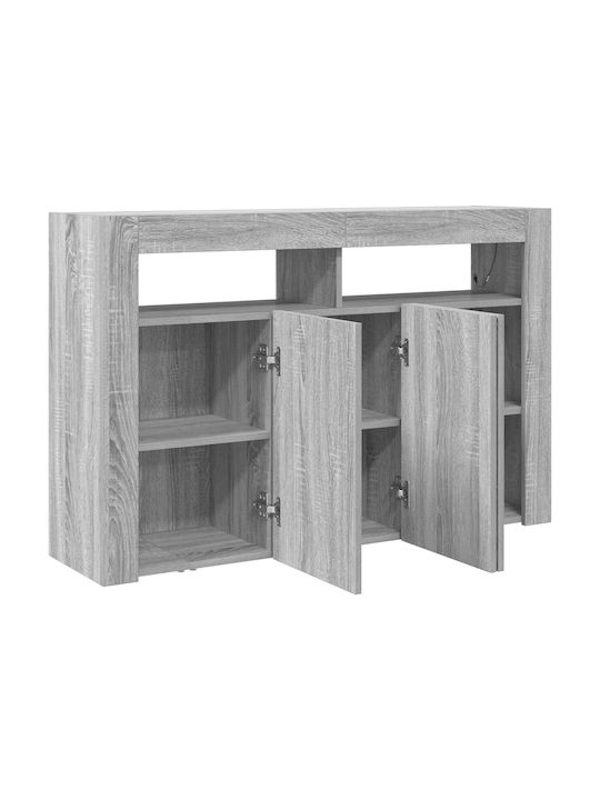 Sideboard Wooden Grey Sonoma 116x30x75cm