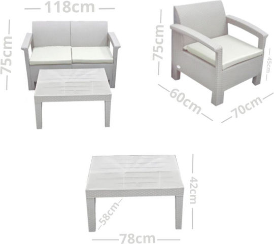 Set Cameră De Zi 4 Piese Cappuccino Cu Perne Set Cameră De Zi 4 Piese Cappuccino Cu Perne