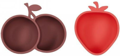 OYOY Baby Food Bowl made of Silicone Red 2pcs