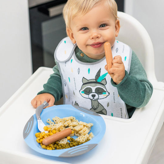 Babyono Baby Food Bowl Be Active made of Plastic Blue