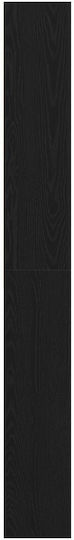 vidaXL Επιδαπέδια Ραφιέρα Μπάνιου Ξύλινη 64x24x190cm Μαύρη