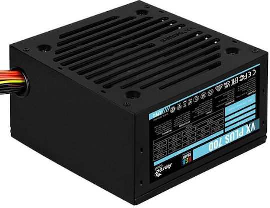 Aerocool VX Plus RGB 700W Μαύρο Τροφοδοτικό Υπολογιστή Full Wired 80 Plus Standard