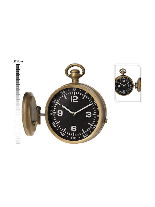 JK Home Decoration Античен стенен часовник Металик Златист 28.5x25см