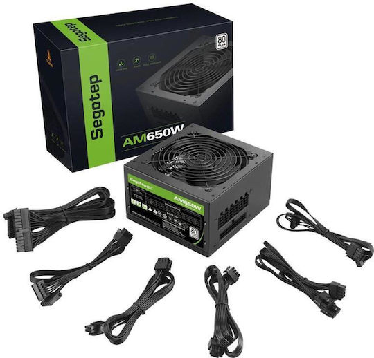 Segotep AM650 650W Μαύρο Τροφοδοτικό Υπολογιστή Full Modular 80 Plus Standard
