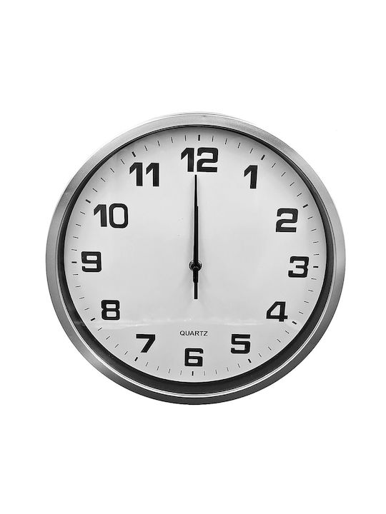 HOMie Wall Clock Plastic Silver Ø30cm
