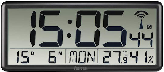 HAMA Ceas de Perete Digital Plastic Negru