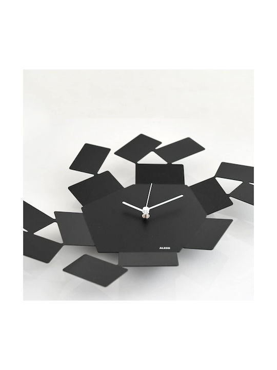 Alessi Ρολόι Τοίχου Μεταλλικό Μαύρο 46x33.5cm