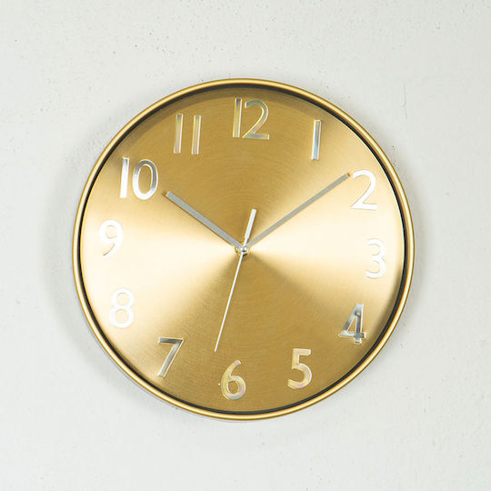 Wall Clock Plastic Gold Ø29cm