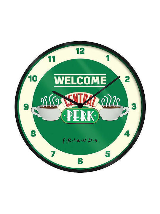 Pyramid International Friends Central Perk Wanduhr Kunststoff Green Ø25cm