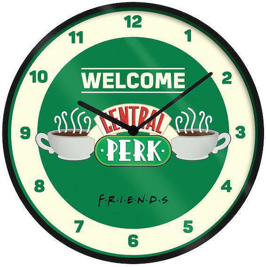 Pyramid International Friends Central Perk Ceas de Perete Plastic Verde Ø25cm