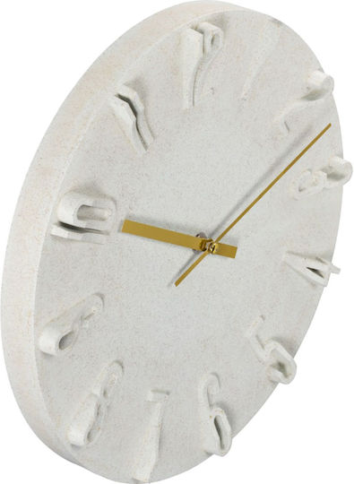 HAMA 3D Wanduhr Beige Ø30cm