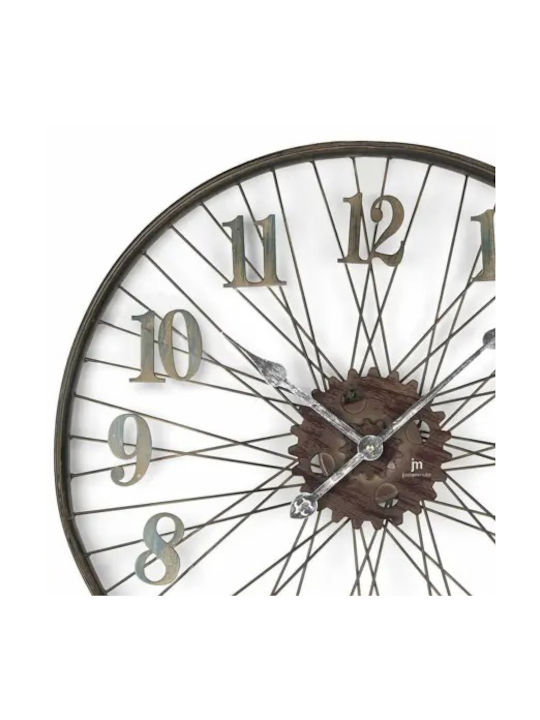 Justaminute Antikes Wanduhr Metallisch Braun Ø60cm