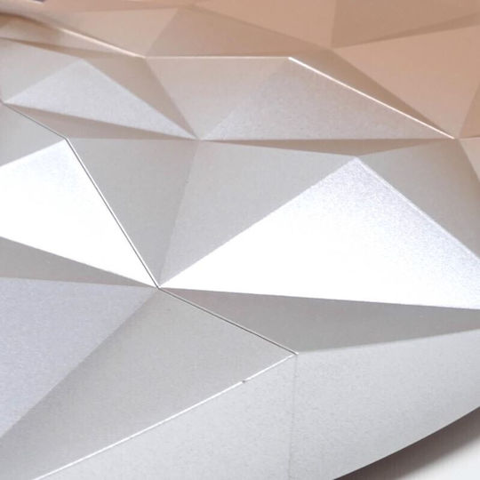 TFA Diamond Стенен часовник Пластмаса Сив Ø44.5см