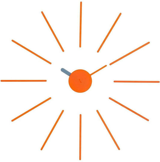 Klox Wall Clock Plastic Orange Ø100cm