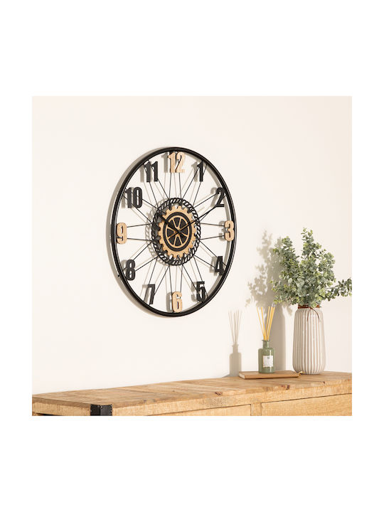 Atmosphera Mohan Ceas De Perete Metalic Negru Ø65cm