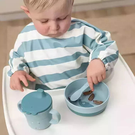 Done by Deer Baby Food Bowl Raffi made of Plastic Blue