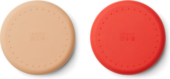 Liewood Gordon Baby Food Plate Silicone Red 2 Pieces
