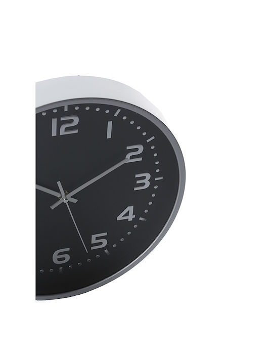 General Trade Wanduhr Kunststoff Silver Ø30cm