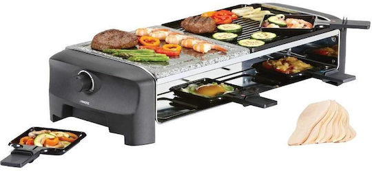 Princess Tabletop Electric Grill Raclette Grill and Smooth Plate 1200W with Adjustable Thermostat 42cmx21cmcm