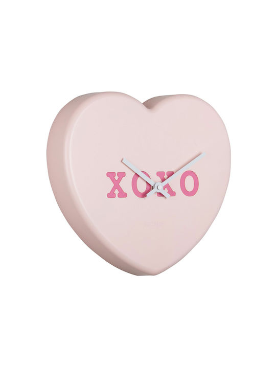 Karlsson Wall Clock Plastic Pink 6.2x27cm