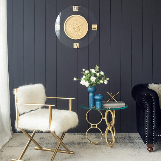 Artekko Wall Clock Metallic Gold Ø60cm