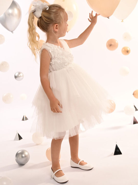 Baby Bloom White Baptism Dress made of Tulle