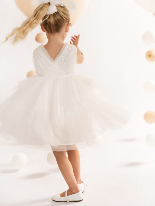 Baby Bloom White Baptism Dress made of Tulle
