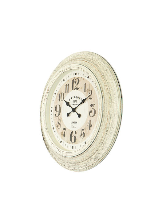 Wall Clock Plastic Beige Ø61cm
