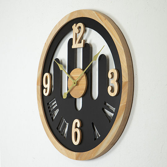 Wanduhr Metallisch Gold Ø60cm Wanduhr Metallisch Gold Ø60cm