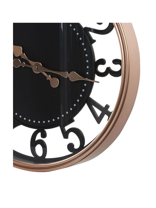 Beliani Wanduhr Schwarz Ø44cm