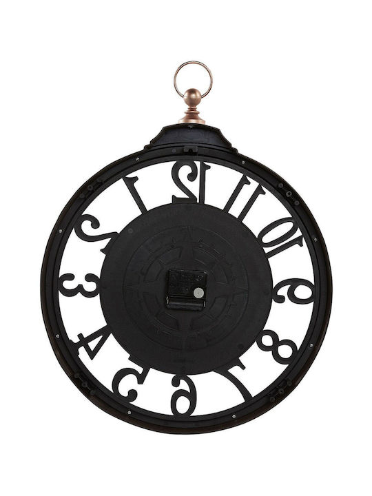 Beliani Wanduhr Schwarz Ø44cm