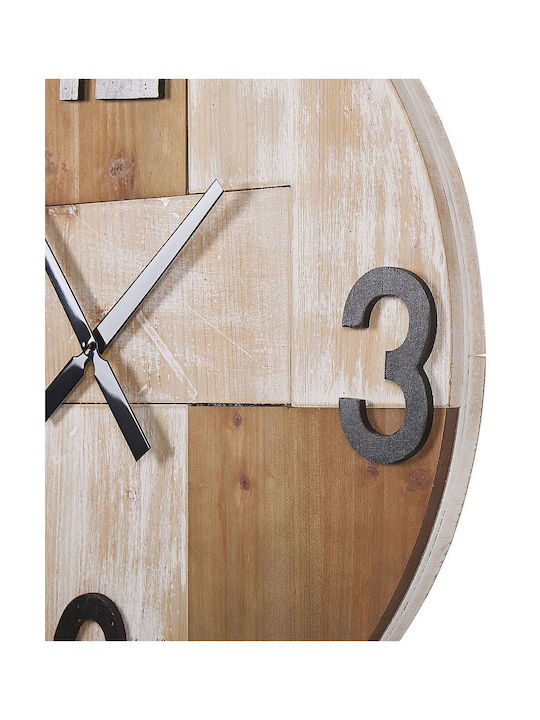 Beliani Ceas De Perete Din Lemn Negru Ø60cm