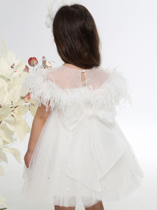 Mi Chiamo Ecru Baptism Dress made of Tulle
