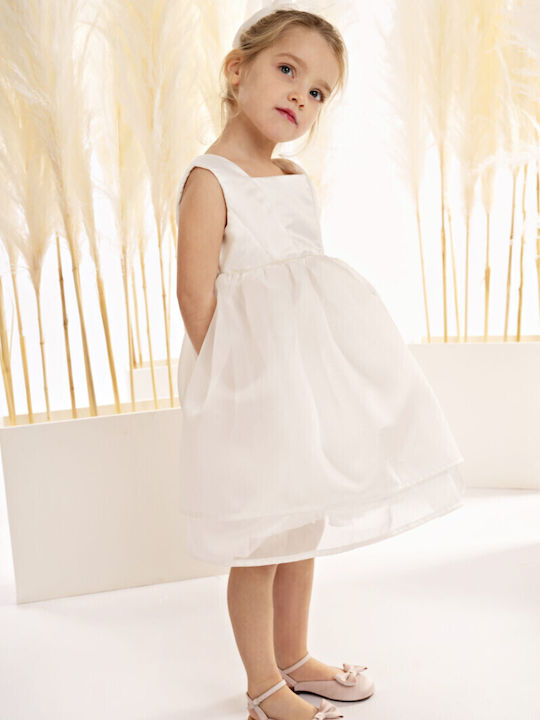 Baby Bloom White Baptism Dress made of Tulle