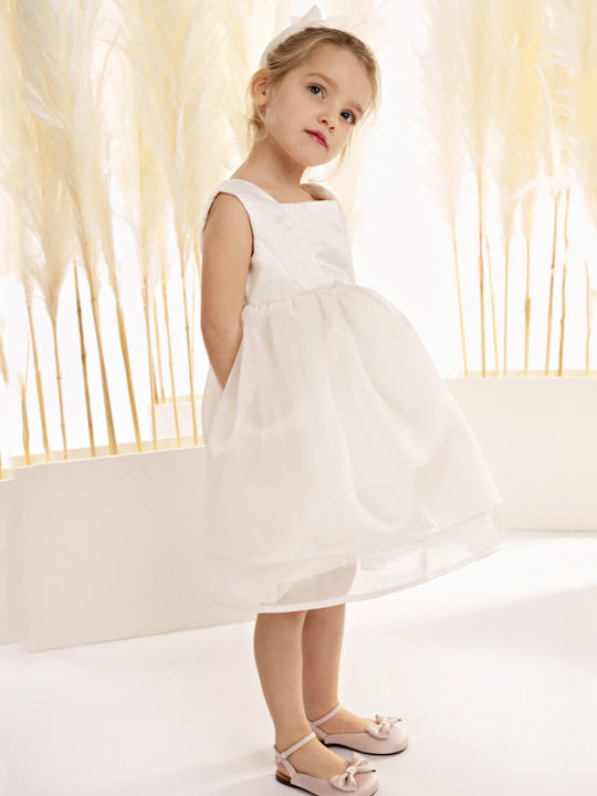 Baby Bloom White Baptism Dress made of Tulle