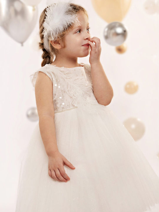 Baby Bloom White Baptism Dress made of Tulle